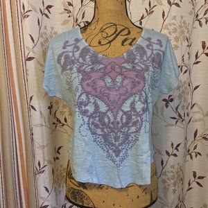 APT9, Thin blue blouse. Size: S